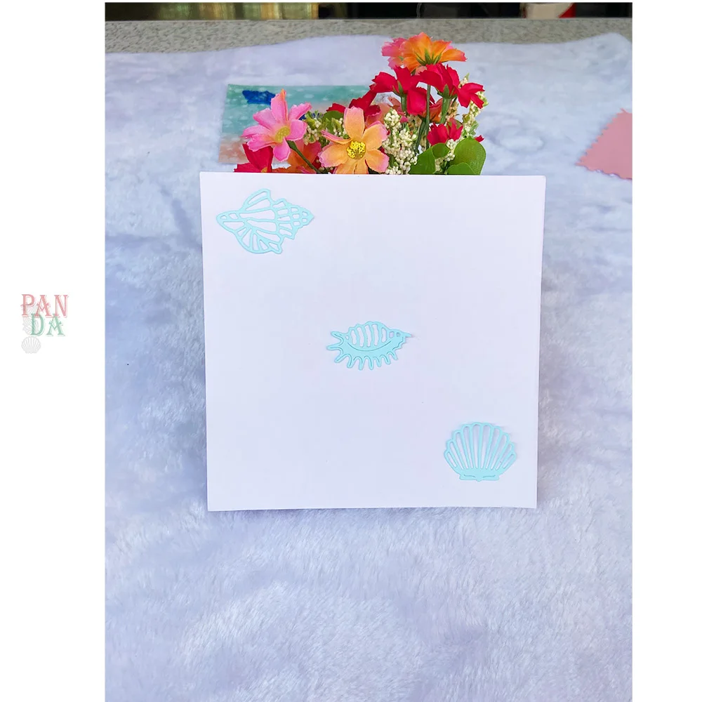 

В виде морских ракушек резки металлический Трафаретный вырубной штамп пресс-форм Трафаретный Скрапбукинг Бумага ремесло Ножи лезвие удар ...