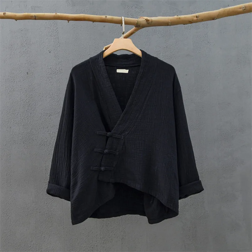 Женское пальто с длинным рукавом базовый однотонный хлопковый кардиган на