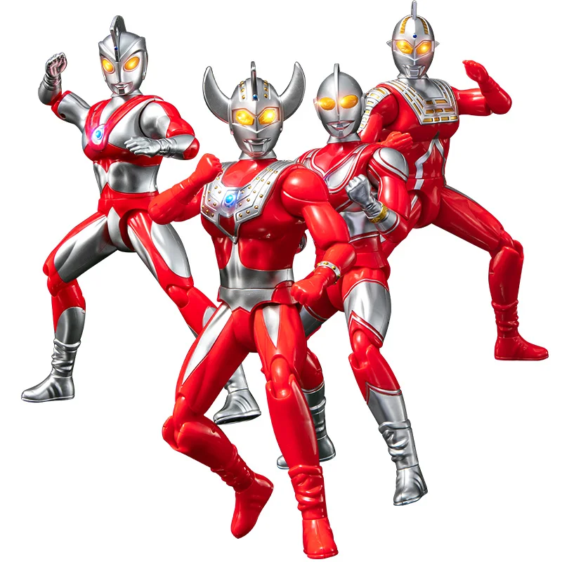 

Ultraman Taro Ice Jack UltraSeven Joints Movable ABS Large Size Acousto-optic Action Figure Model Ornament Toys Children Gifts