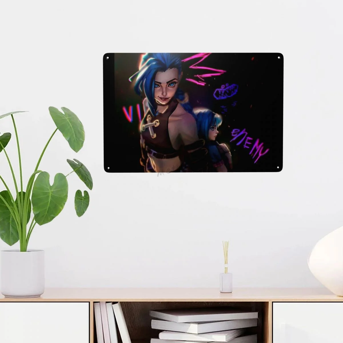 

Jinx Team Metal Tin Signs Arcane League of Legends Iron Plaque Painting Home Bar Room Decor Wall Arts Vintage Modern