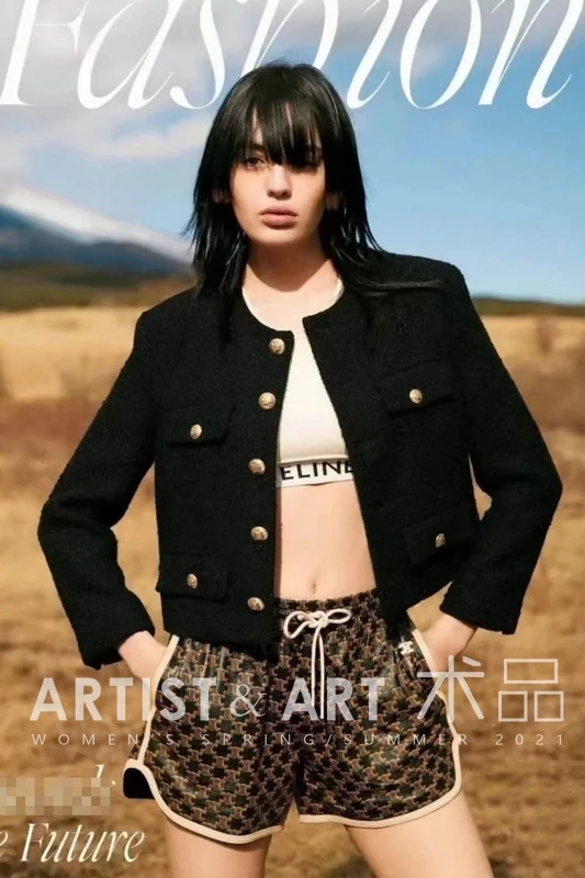 

Autumn Winter Women Wool Coat Solid Long Sleeve Woolen Jackets Fleece Female Overcoat Streetwear Fashion Short jaqueta feminina