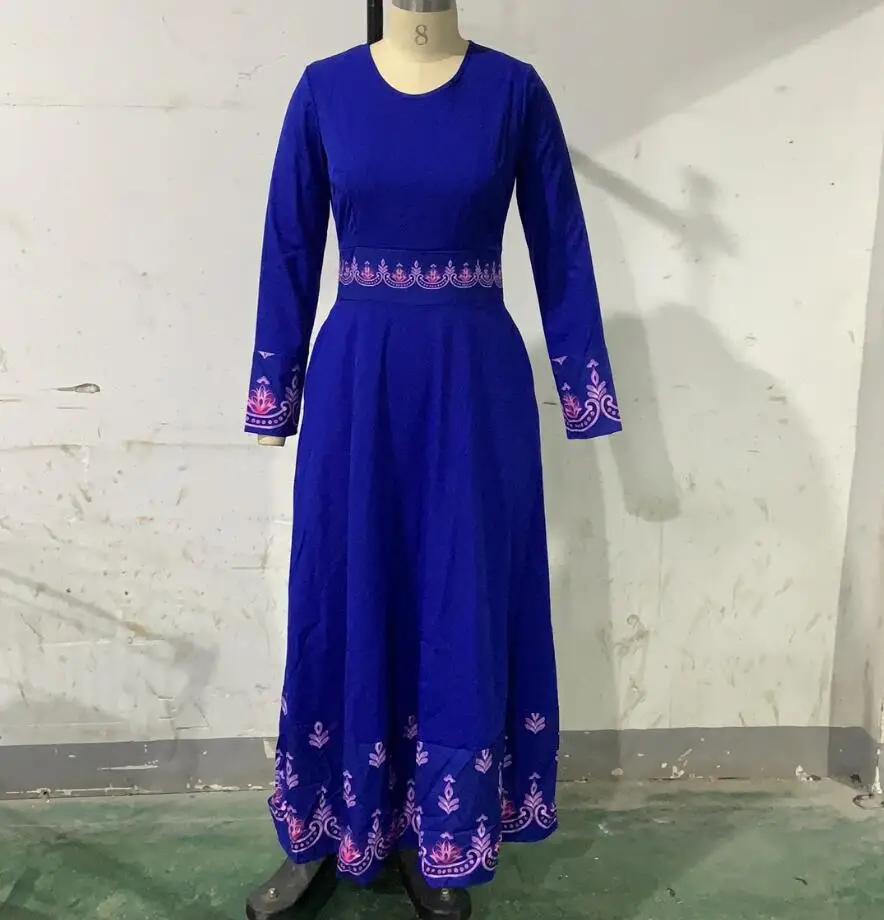 2020 Indonesia Gaun Bangladesh Dubai Abaya untuk Wanita Pakistan Muslim Long Dress Pakaian Plus Ukuran 5XL A1405