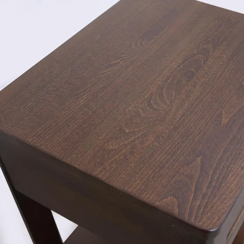 Чистая сплошная деревянная прикроватная столик в японском стиле простая спальня