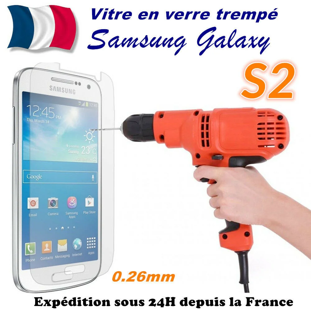 

Vitre protection film protecteur d'cran en VERRE TREMPE For Samsung Galaxy S2 i9100