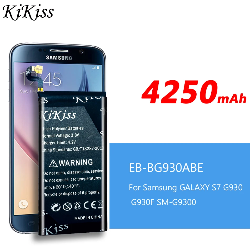Мощный аккумулятор 4250 мАч для Samsung Galaxy S7 G930 G930A G930K G930F G930FD G930R6 G930T G930W8|Аккумуляторы