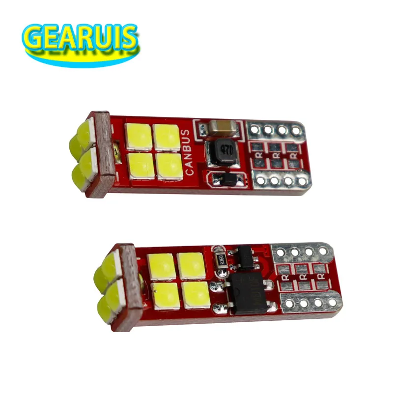 100 шт. 2 64 Вт T10 canbus 3030 A LED 12 smd 168 неполярный автомобильный внутренний светильник для