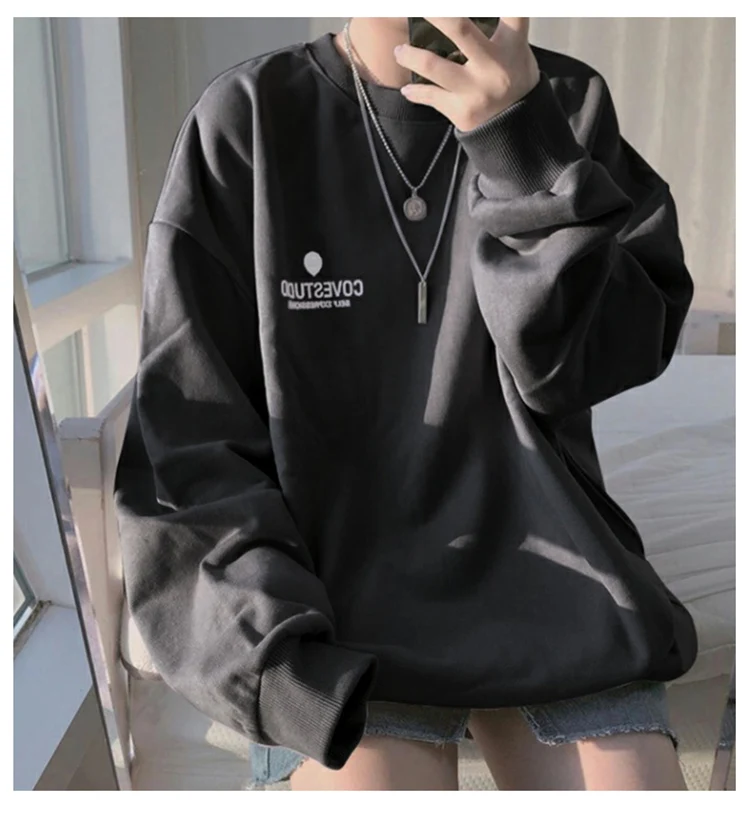 

Japan Station 2021 autumn new Korean style loose Hoodie long sleeve tshirt baju women clothes outerwear Jacket
