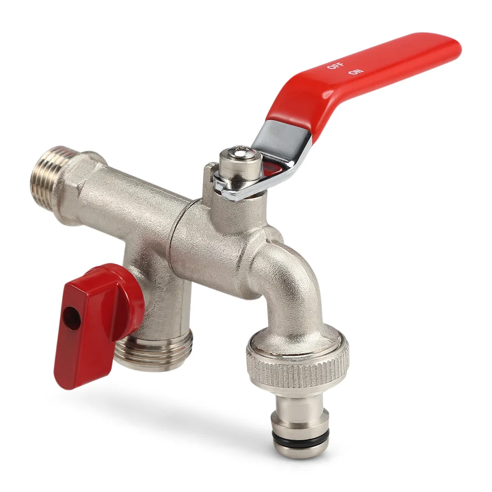 Двойной клапан 90 градусов водопроводный кран высокого качества латунный для