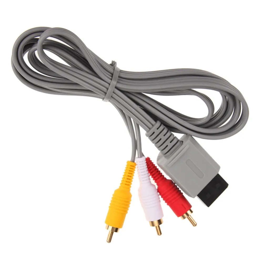 1 8 м аудио видео av кабель игровой композитный 3 RCA позолоченный провод основной 480p