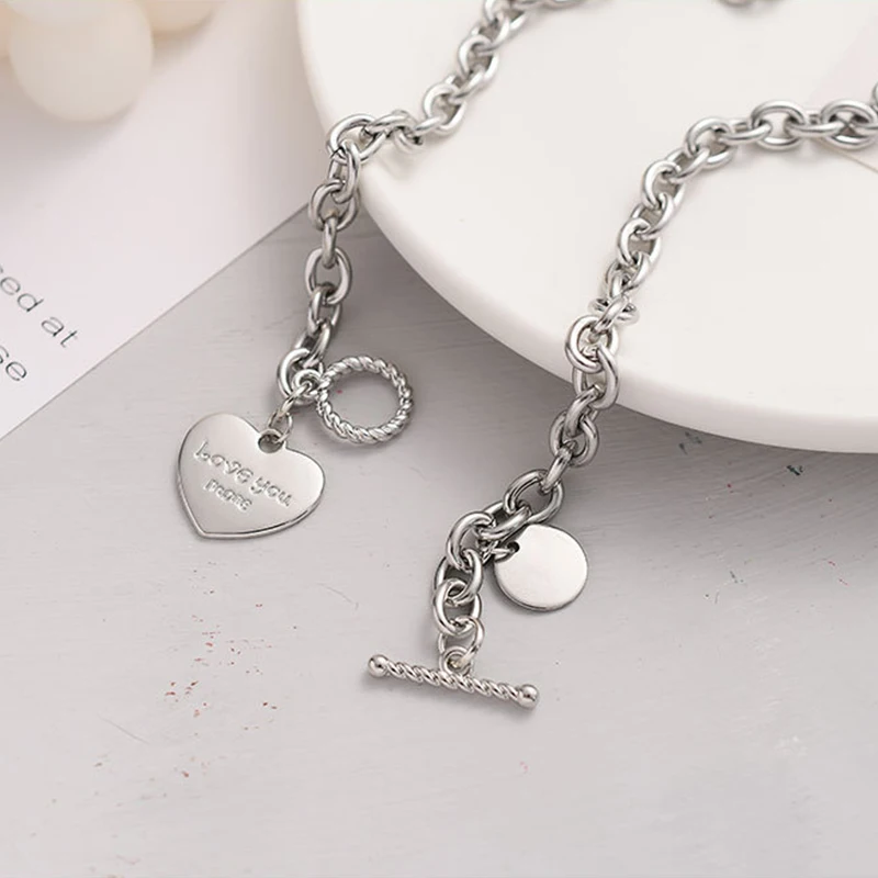 

Fashion Trendy Letter Love Clavicle Chain Ins Wind Pendant Necklace Dancing Net Red Accessories Women's Jewelry