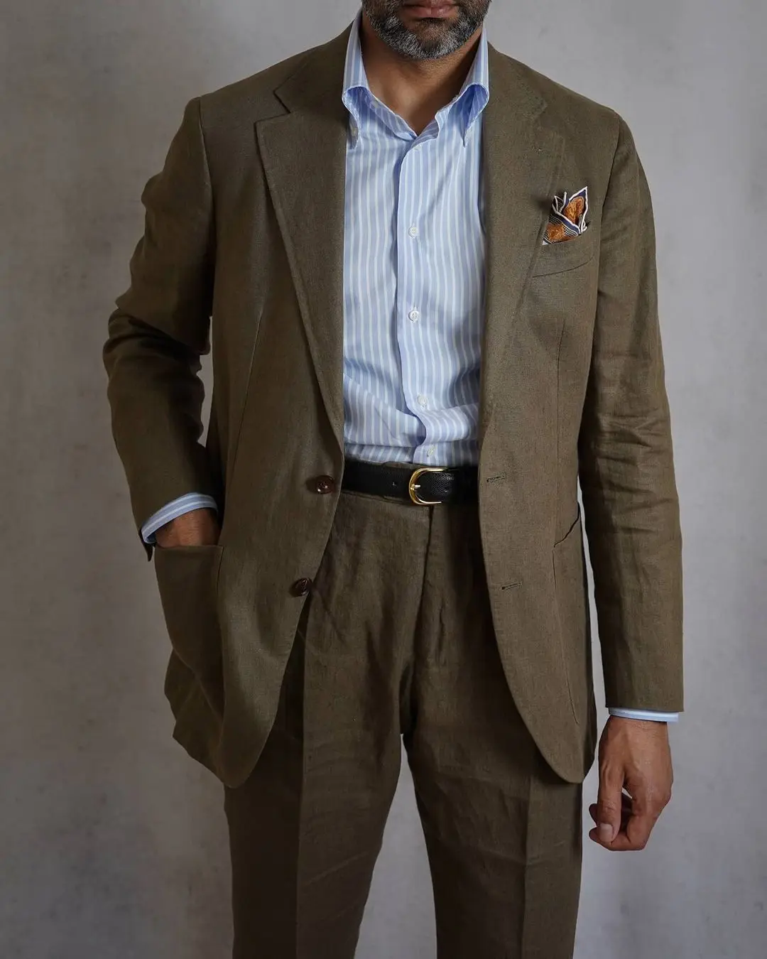 

(Jacket+Pants) Classic Army Green 2 Piece Groom Tuexdos For Wedding Formal Prom Suit Party Evening Blazer Custom Made