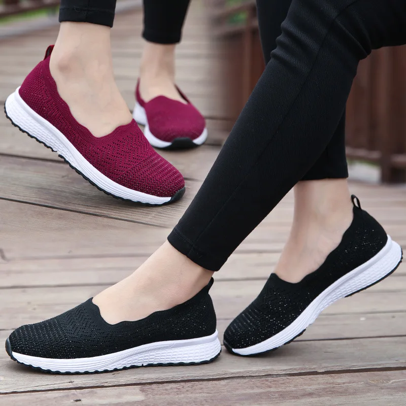 

2021 tide breathable with non-slip surface soft bottom sport walking shoes AK01