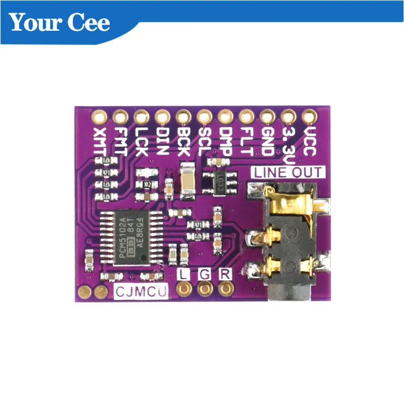 I2S PCM5102A Интерфейс декодер Стерео PCM5102 PLL голосовой модуль с 3 5 мм для наушников