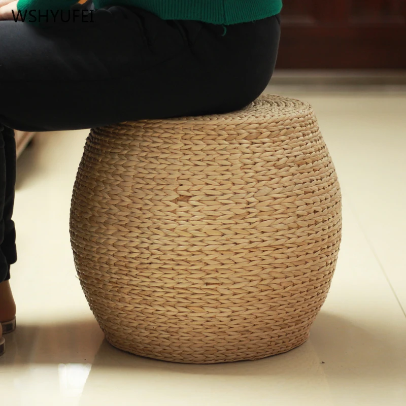 Прямые домашние соломенные коврики для смены обуви табурет дома спальни