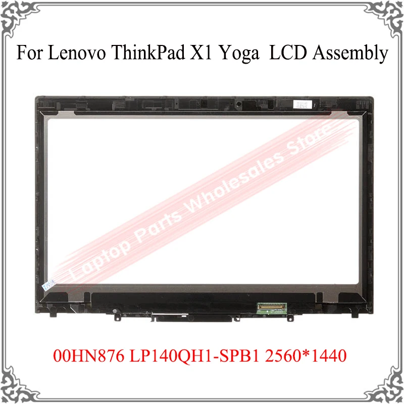 Оригинальный черный ЖК-экран в сборе для Lenovo ThinkPad X1 Yoga WQHD IPS FRU: 00HN876 сенсорный