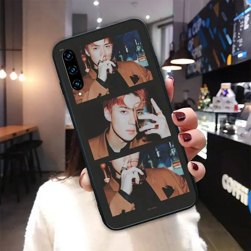 

KPOP SEHUN CHANYEOL EXO Black Silicone Cover Case For Huawei Honor 7A 8s 8x 9X 9 10 20s 20 Lite V 30 PRO PLAY Funda