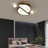 minimalist personality goldblack led chandelier post modern geometric living room masterbedroom light creative dining room lamp