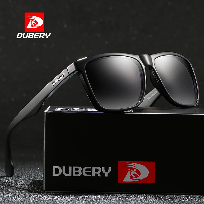 Солнцезащитные очки DUBERY D150 мужские квадратные поляризационные темные с защитой