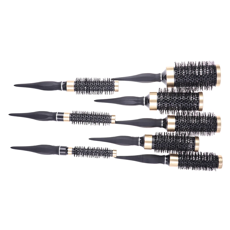 

8 size Iron Hair Brush Anti-static High Temperature Resistant Round Barrel Hair Comb Drying Curling Barber Accessories DIY Home