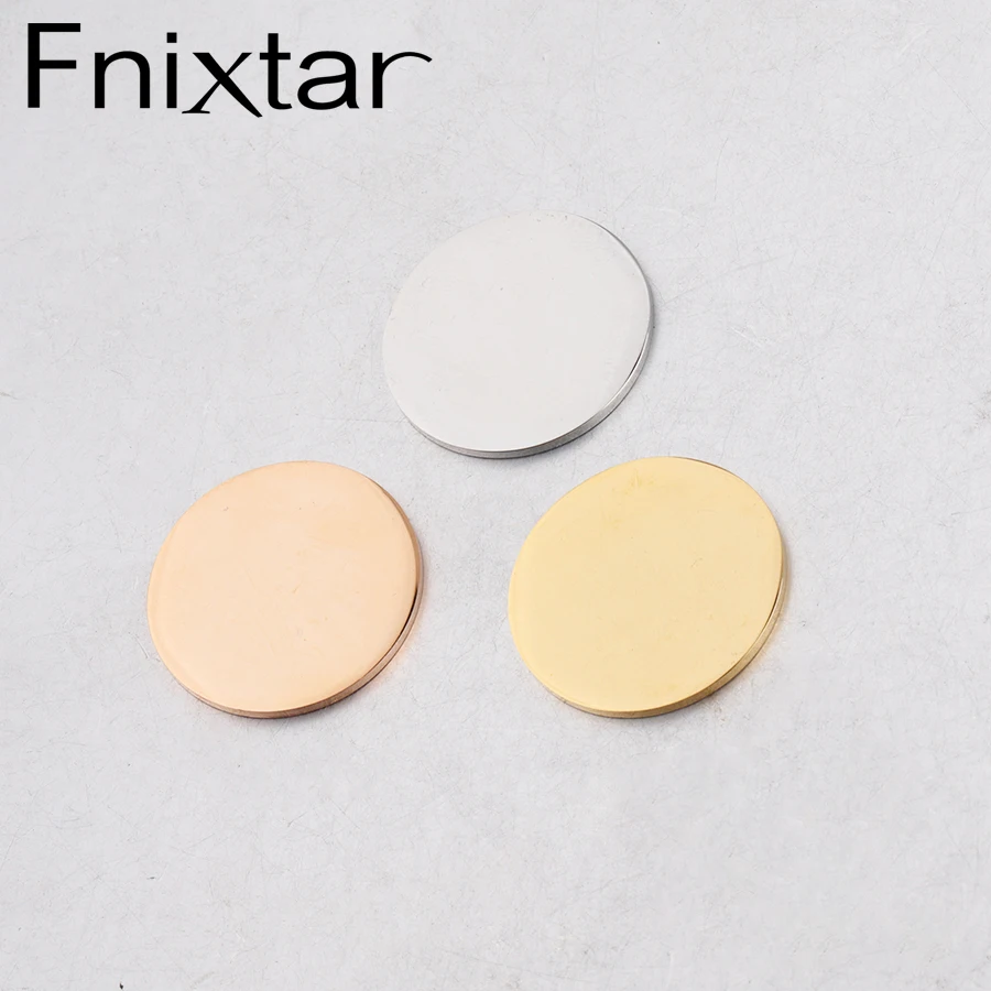 Fnixtar зеркальные полированные круглые штампованные очаровательные DIY диски