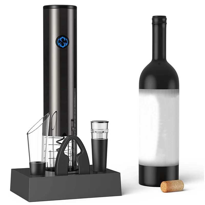 Electric Wine Opener 6 In 1 Set Automatic Electronic Bottle Rechargeable With Charging Base | Дом и сад