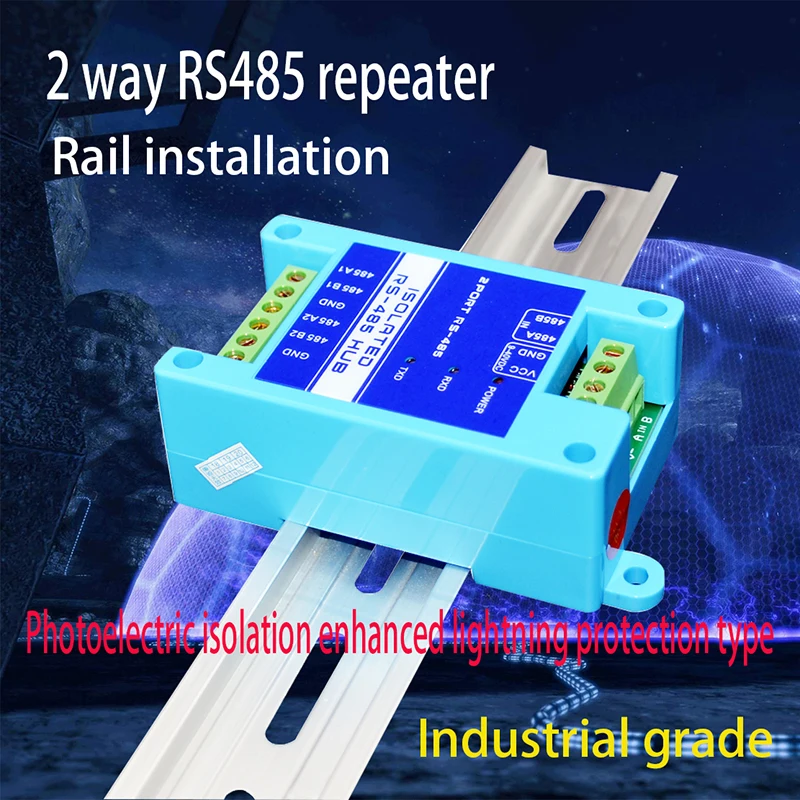 

485 ретранслятор фотоэлектрический изоляции промышленного RS485 концентратор 2 порт усилитель сигнала анти-помех и молниезащиты
