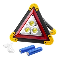portable flashing light on hand triangle warning sign triangle car led work light road safety emergency breakdown alarm lamp 1pc