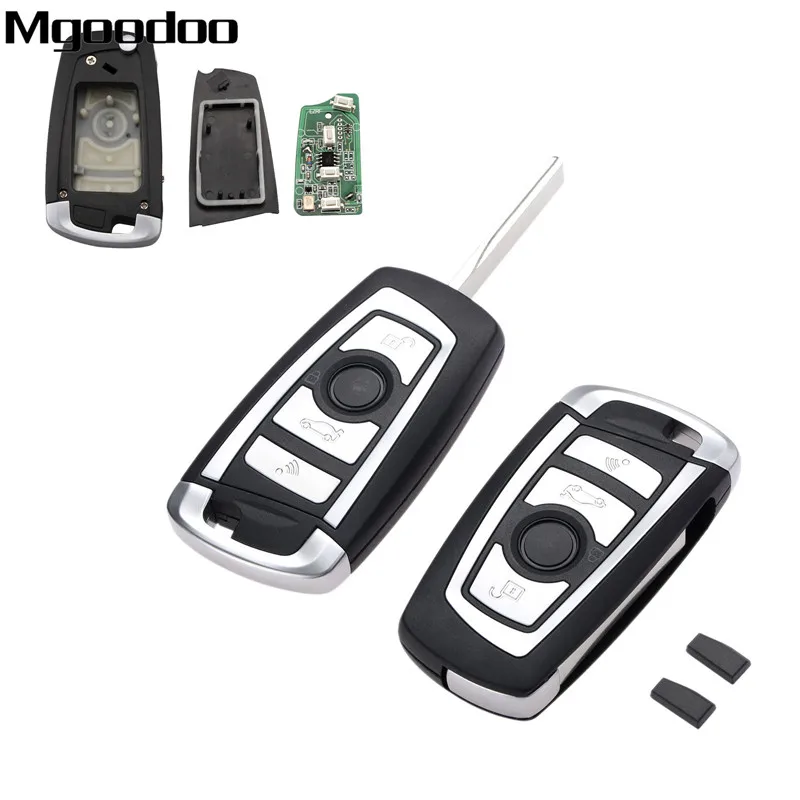 2 шт. модифицированный флип 4 кнопки 433 МГц Авто удаленный ключ HU92 ID44 PCF7935 чип для BMW