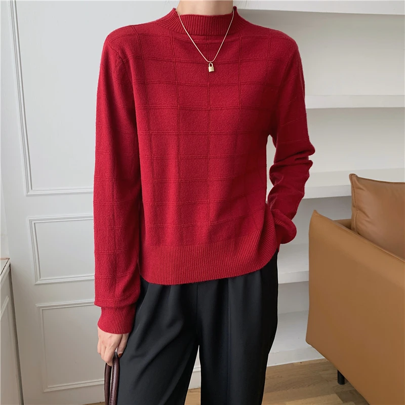 

Cheap wholesale 2021 spring autumn winter new fashion casual warm nice women Sweater woman female OL Turtleneck pullover Py9057