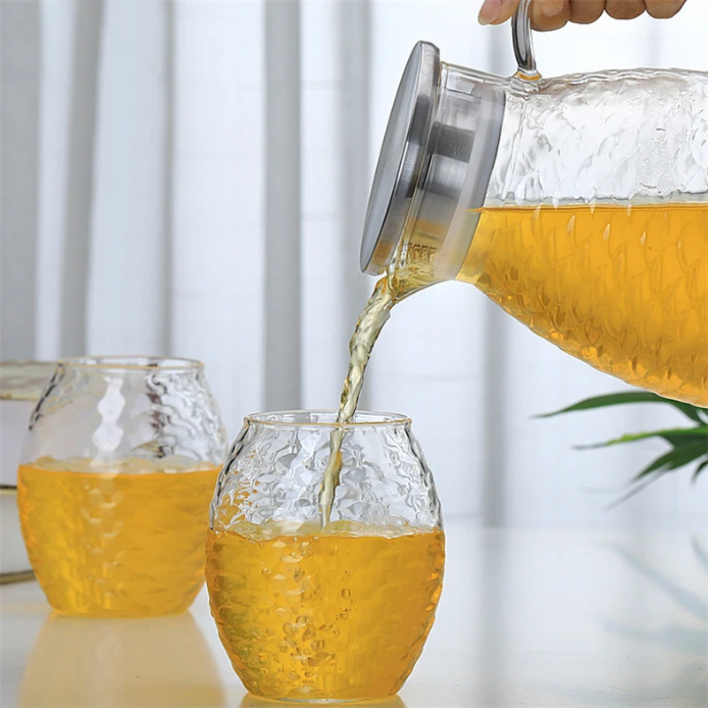 Стеклянный Горшок для воды большой емкости с рыбьей чешуей термостойкий