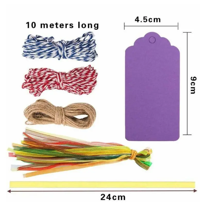 200 шт крафт бумаги бирки DIY ручной работы разноцветные поделки бирка с веревкой