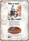 Whizzer велосипедный мотор Ретро жестяной знак Ностальгический Орнамент металлический постер гараж арт-деко Бар Кафе Магазин