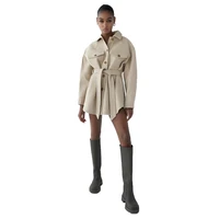 woolen jacket coat with belt women 2021 autumn winter fashion loose new high waist thin chic outerwear overcoat female lr1320