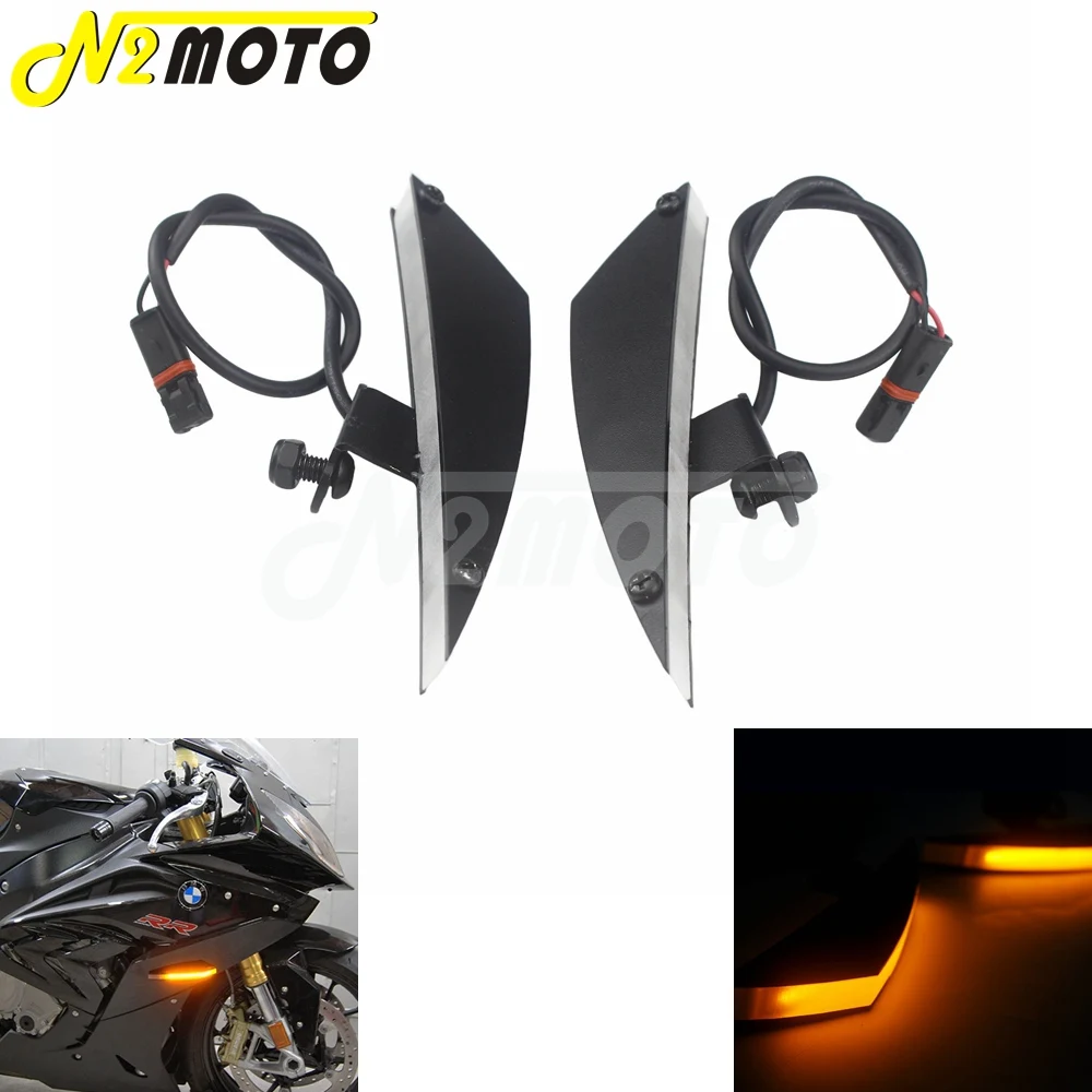 

Для Мотоцикла BMW S1000RR 2009-2019 HP4 2013 2014 ЧПУ 12 В светодиодный указатели поворота передние фары Янтарный мигалка