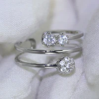 women ring fashion simplicity glamour wedding ring designed for women irregular adjustable cubic zirconia ringgift for girl