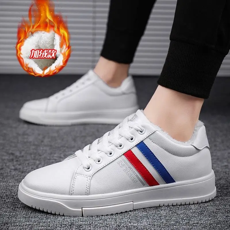 

2020 New Winter men shoes Men's Casual Shoes black shoes for men Keep warm shoes men fashion flat Casual Shoes NanX372