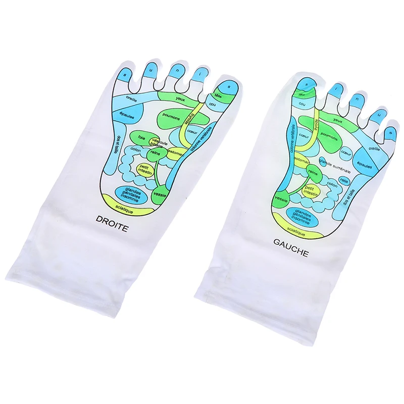 

1Pair Acupressure Socks Foot Point Socks Physiotherapy Massage Relieve Tired Feet Reflexology Socks Full English Illustration