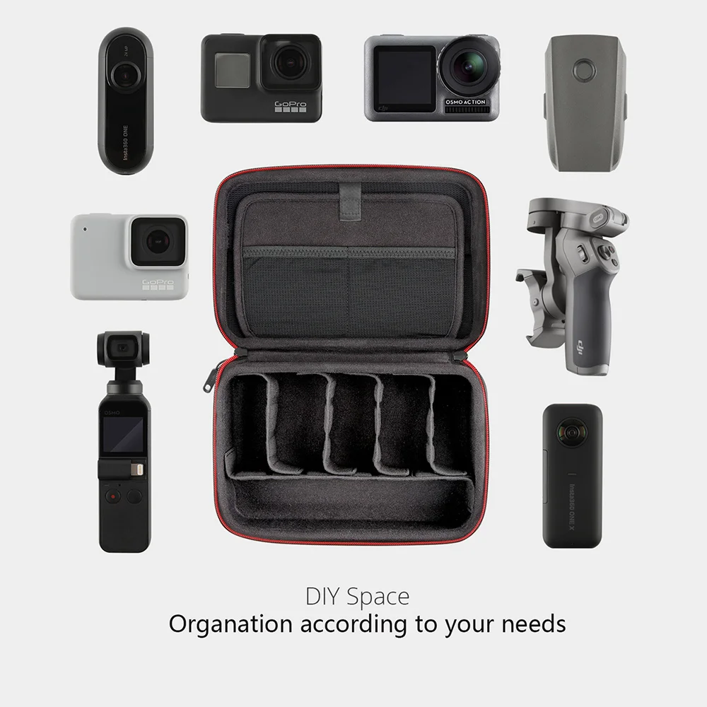 PGYTECH DJI OSMO Mobile 3 Портативная сумка для хранения, мини чехол для переноски, сумка для DJI OSMO POCKET/Action/Insta 360 one X аксессуары