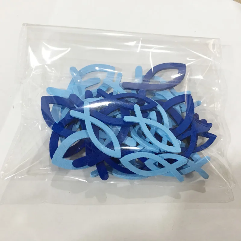 36 шт./лот большая и маленькая двухцветная Смешанная деревянная форма рыбы с