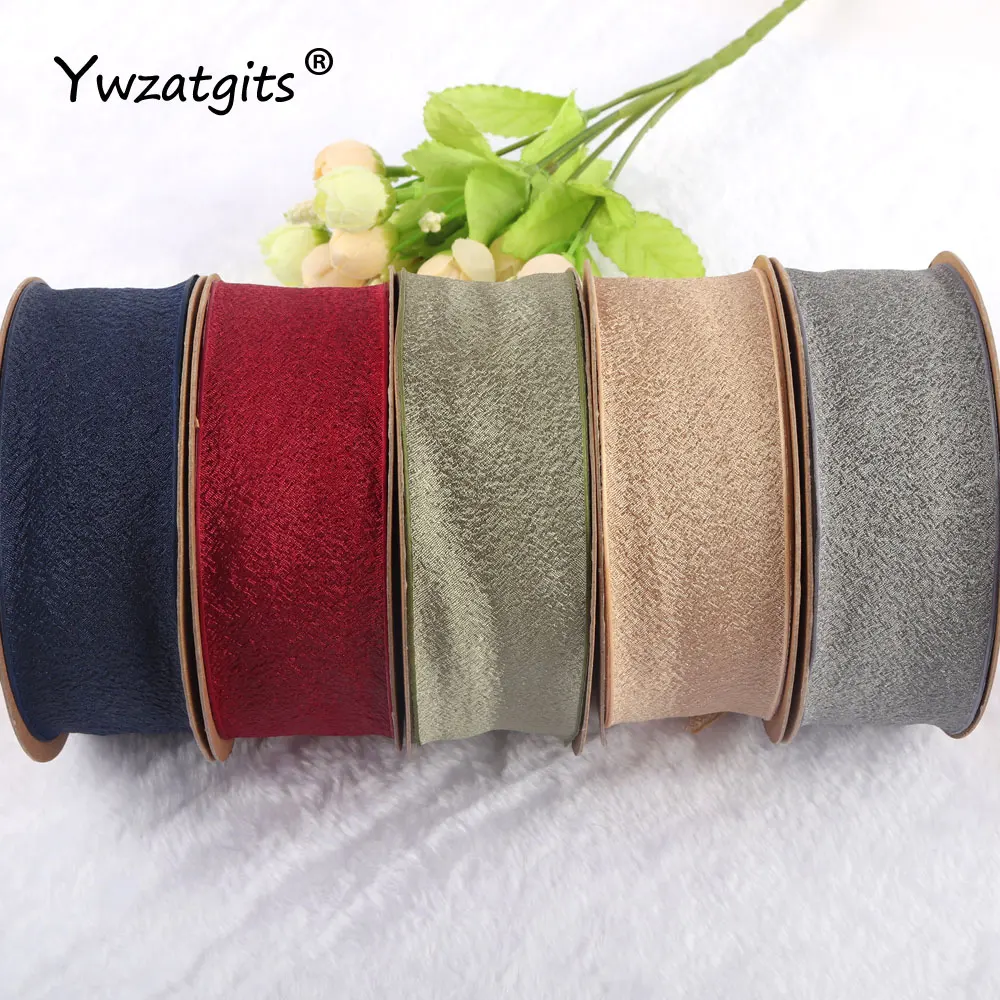 

Ywzatgits 20yards/Roll Organza Ribbon 38mm Chiffon Ribbons Girl Hair Bow Handmade Material YR0417