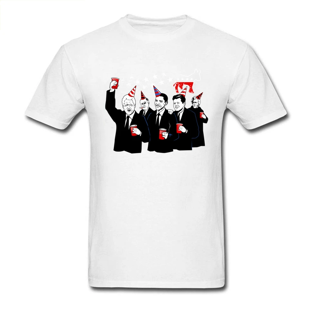 

Democratic Party T-shirt Obama Trump Hilary T Shirt Men Tshirt Politician Comic Clothing US Trendy Tops Cotton Tee