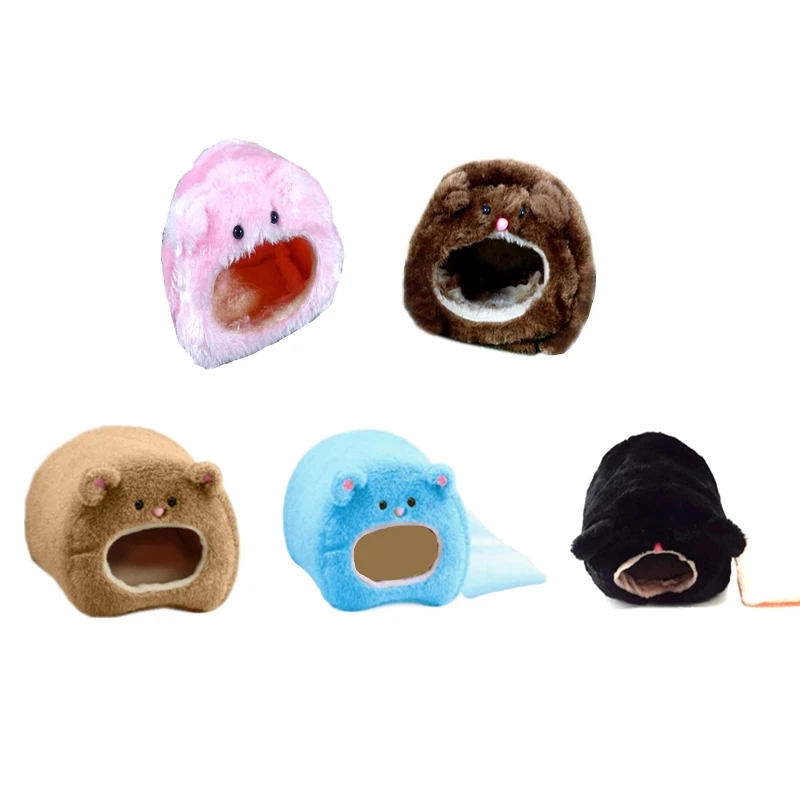 

Маленькая зимняя кровать для домашних животных, теплый дом, гнездо, аксессуары для хомяка, змея R7UA