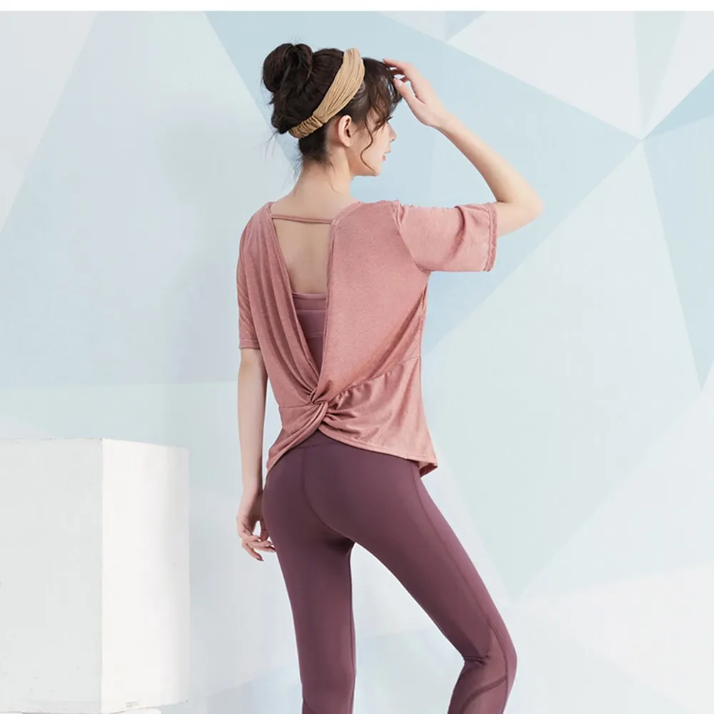 Short Sleeve Workout Tops for Women Stretchy Loost Fit Running Sports Shirts Quick Dry Mesh Breathable Yoga Gym Top Fit T-Shirt