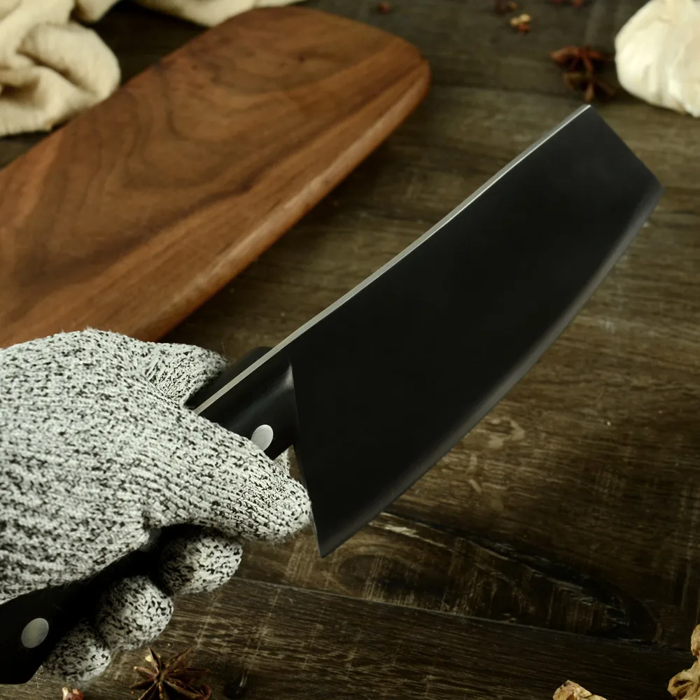 Цин мясника Ножи 7 дюймов Нержавеющая сталь шеф-повара многофункциональная