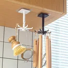 Кухонный крючок, многофункциональные крючки, вращающаяся на 360 градусов стойка для органайзера и хранения, вешалка для ложек, аксессуары