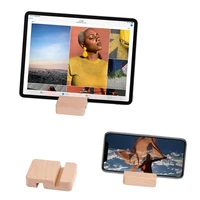 universal wooden mobile phone universal double slot wood bracket universal stand wooden tablet support accessory desktop stand