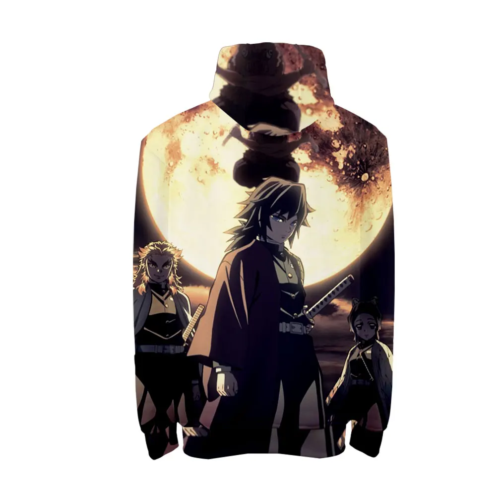 Demon Slayer уличная одежда Аниме танджиро и незуко толстовка с капюшоном для мужчин