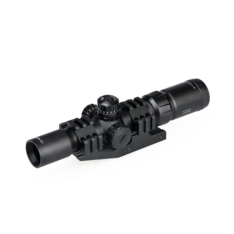 PPT Tactical Rifle Scope 1.5-4X30 Rifle Scope Red Green Illuminated for Hunting gs1-0246
