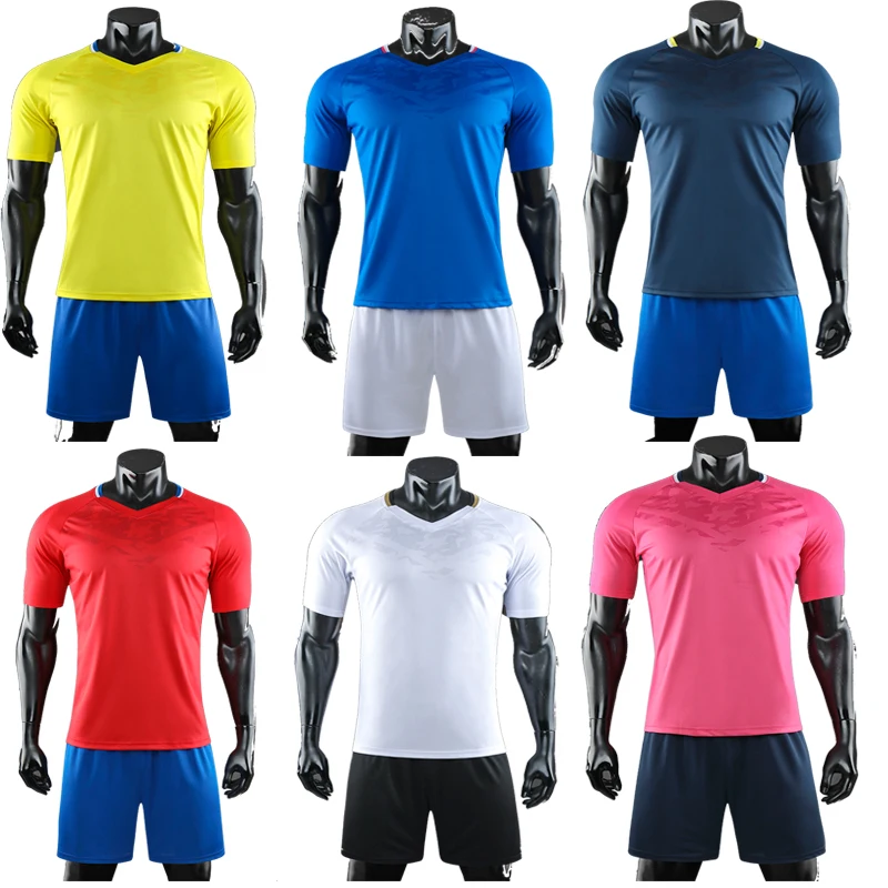 Мужская синяя футболка с коротким рукавом для футбола набор взрослых желтая