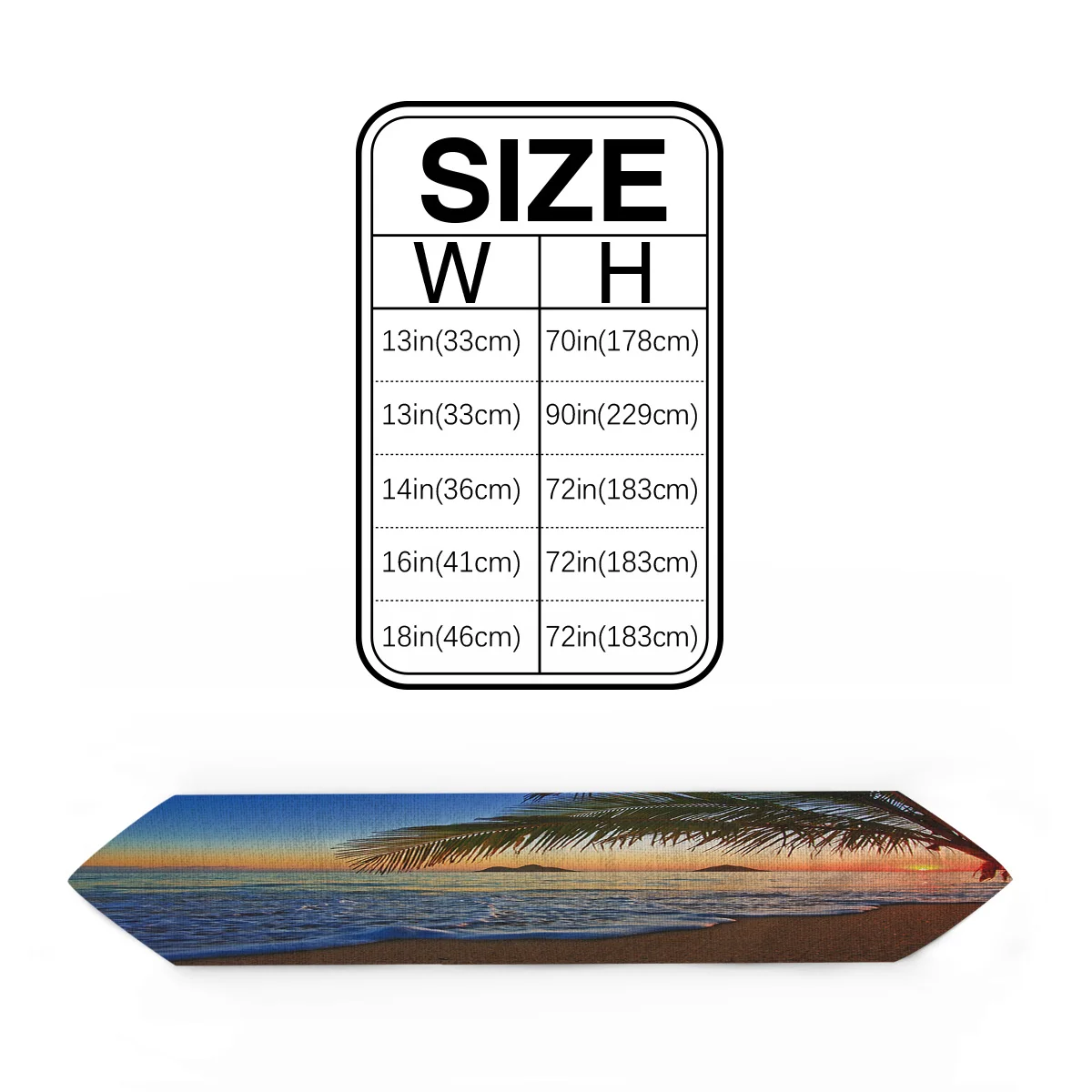 Закат пляж кокосовое дерево Свадебная вечеринка настольная дорожка журнальный